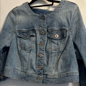 Torrid Light Blue Denim Jean Jacket with 3/4 sleeves
